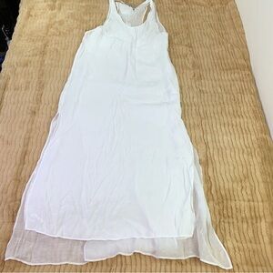 Zara size S sleeveless racer back White Maxi Dress